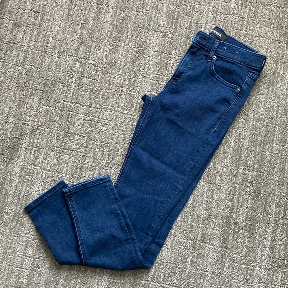 Express Denim Perfect Ankle Legging Mid Rise Stretch +